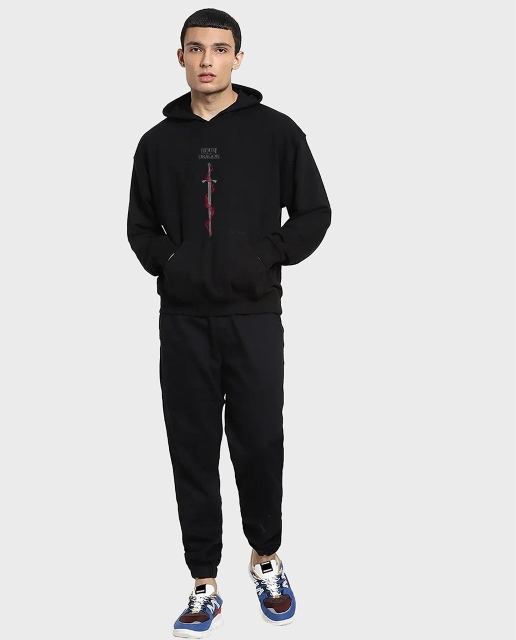 Oversized House of Dragon's Graphic Printed Heavy GSM Hoodie