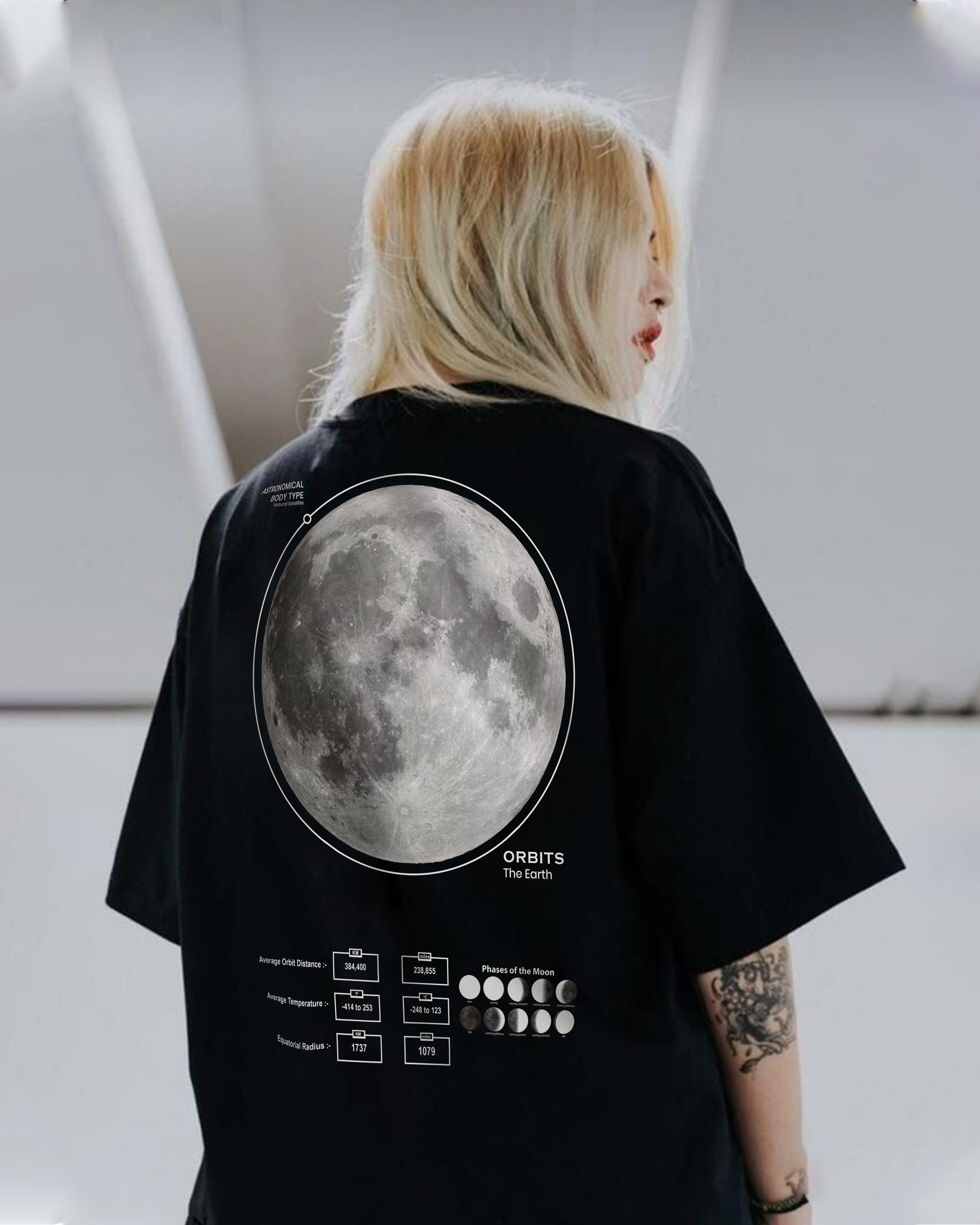 The Moon Oversized Graphic Tee