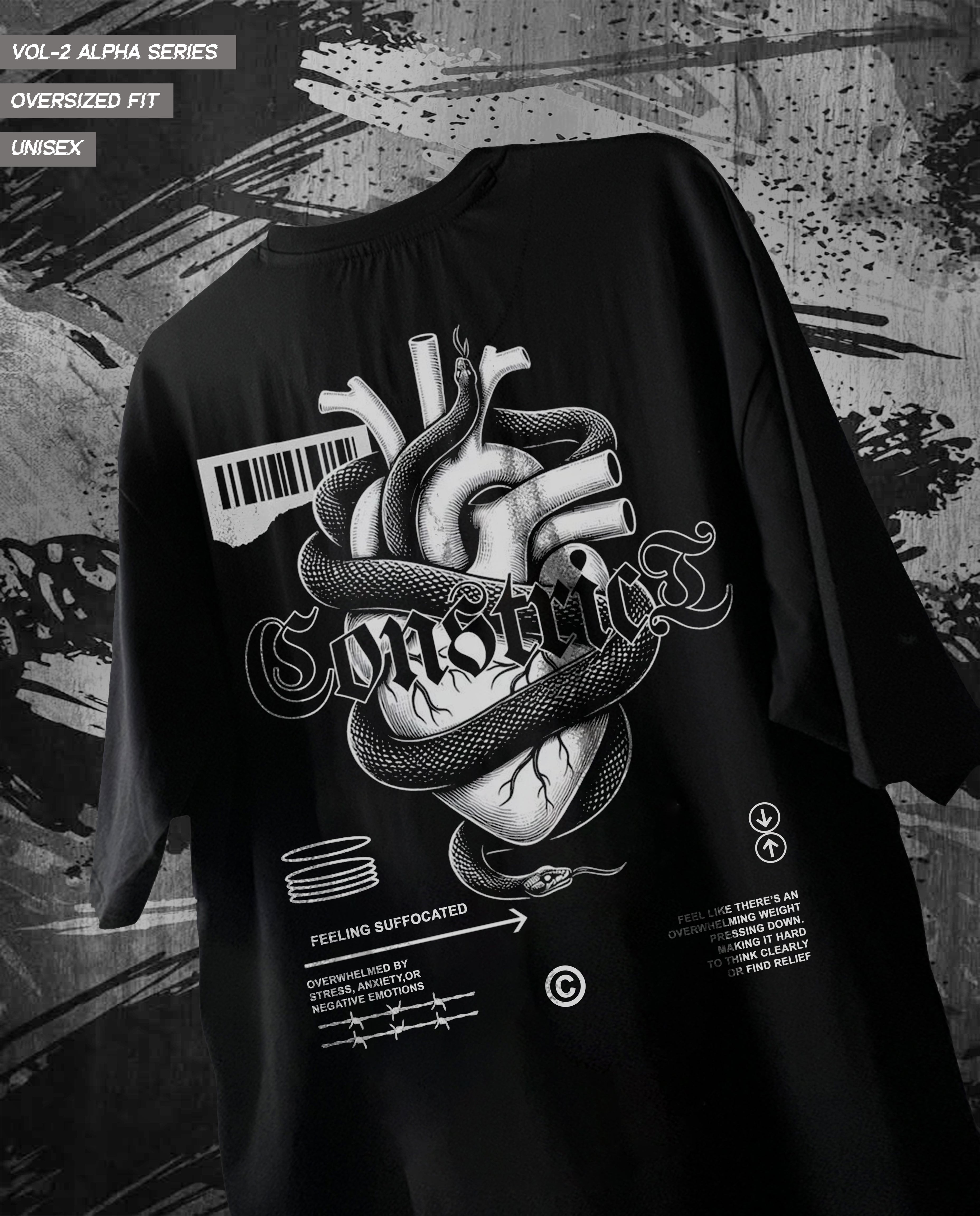 Heart Less Oversized Graphic Tee