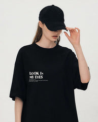 Look In My Eyes Oversized Graphic Tee