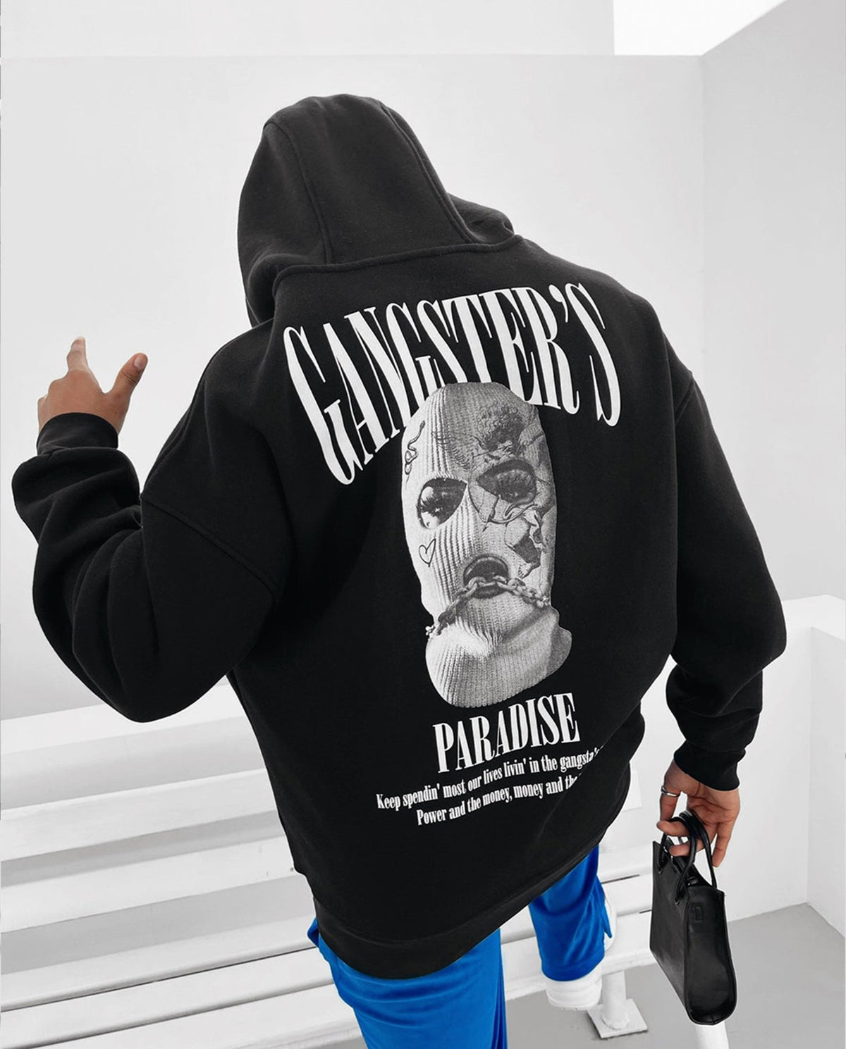 Oversized Gangster Graphic Printed Heavy GSM Hoodie