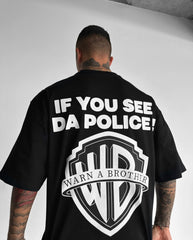 See Da Police Oversized Graphic Tee