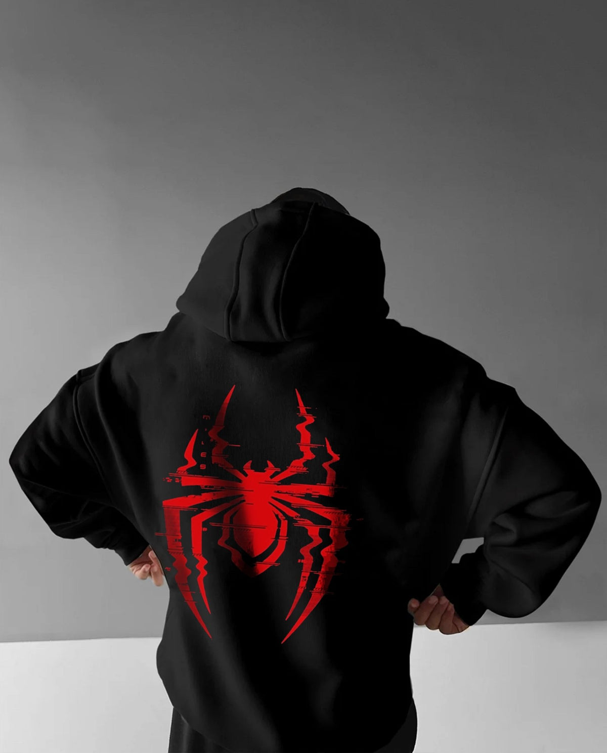Oversized Spider Graphic Printed Heavy GSM Hoodie