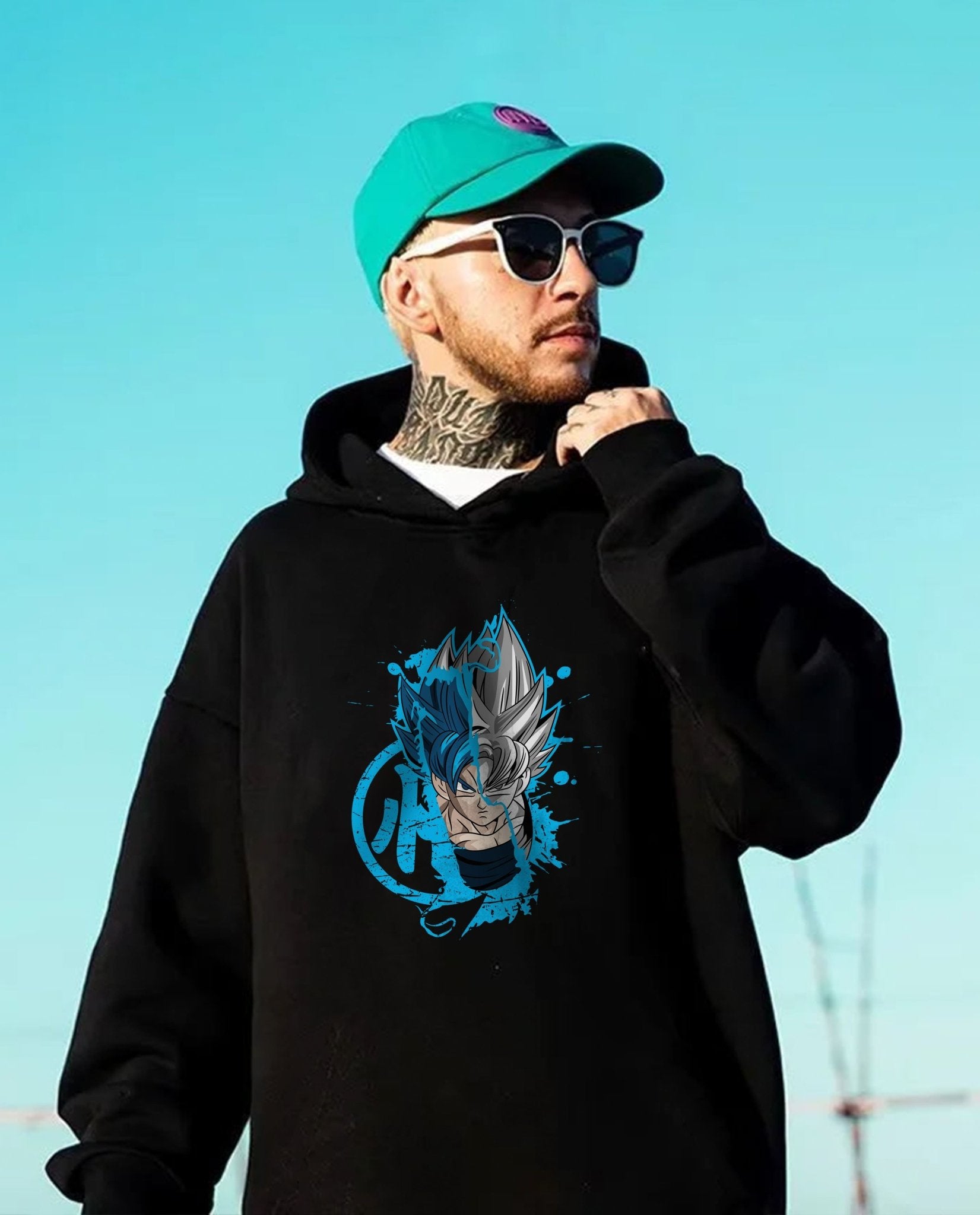 Oversized kakarot Graphic Printed Heavy GSM Hoodie