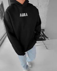 Oversized Aura Graphic Printed Heavy GSM Hoodie